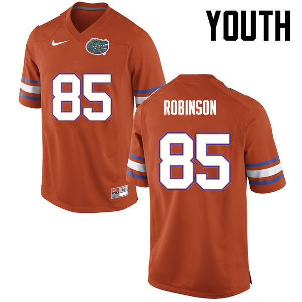 Florida Gators Youth #85 James Robinson College Football Jersey Orange